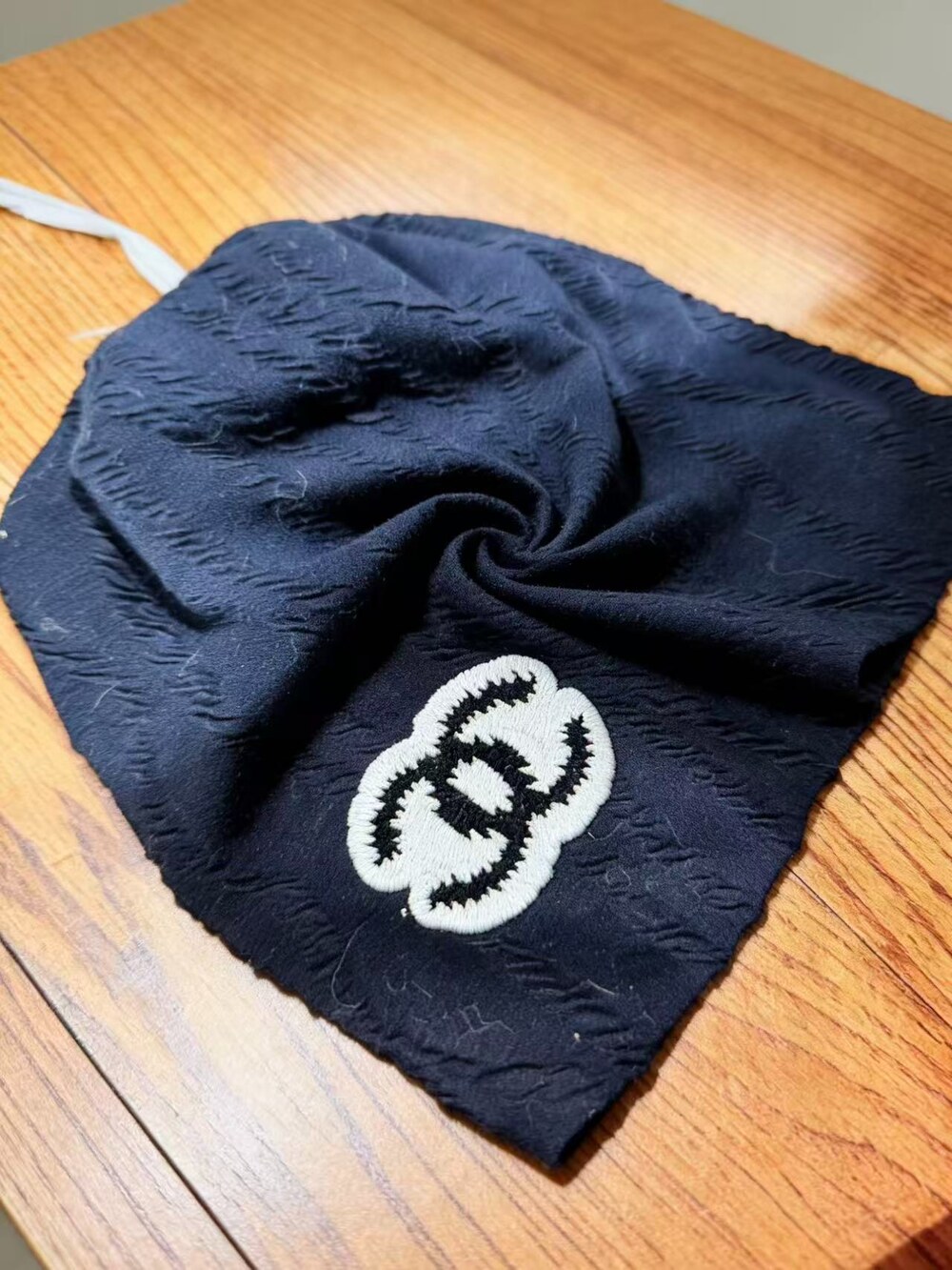 Chanel Textured Knit Beanie with CC Logo